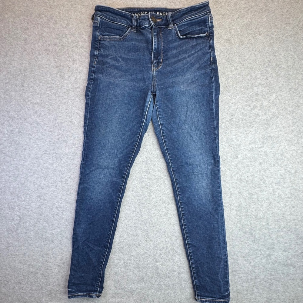 American Eagle Hi-Rise Jegging Dark Wash‎ Skinny Jeans 6 Short
